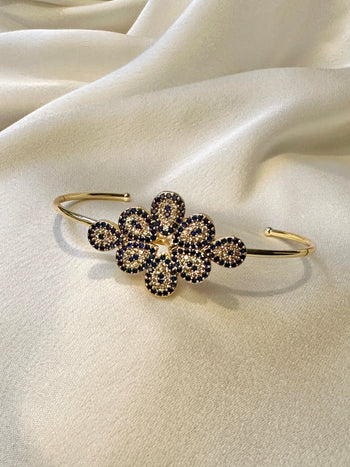 Evil Eye Flower Bangle