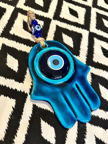 Ceramic Hamsa with Evil Eye