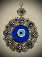 Silver Flower Evil Eye