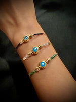 Beaded Bracelets with Evil Eye