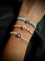 Beaded Bracelets with Evil Eye