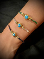 Beaded Bracelets with Evil Eye