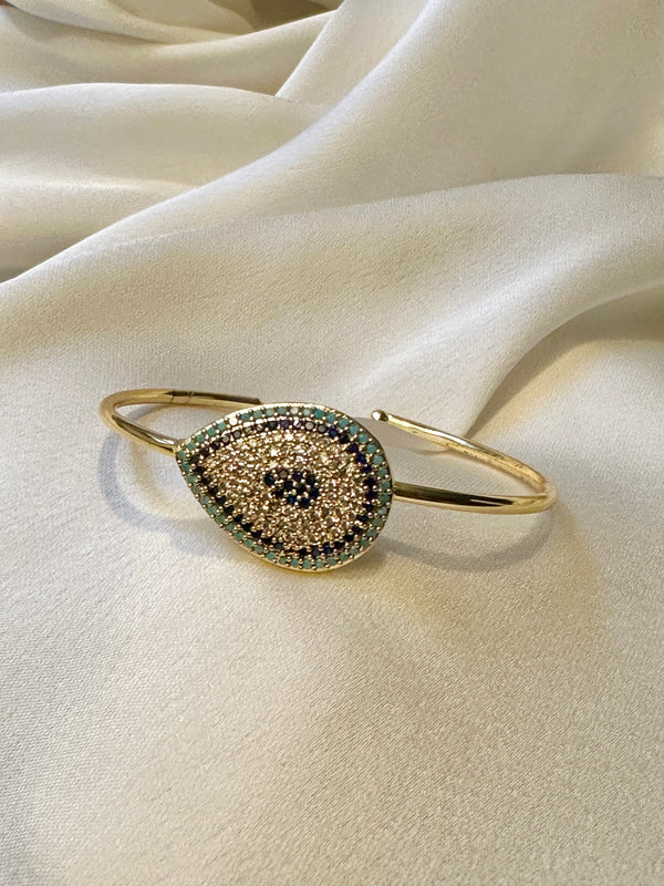 Evil Eye Teardrop Bangle