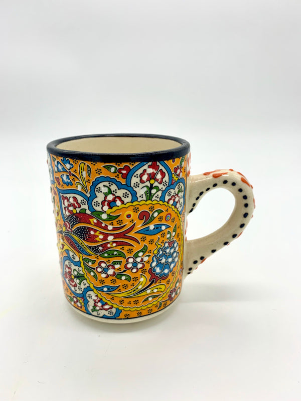 Hand-painted Turkish Mugs - Oranges