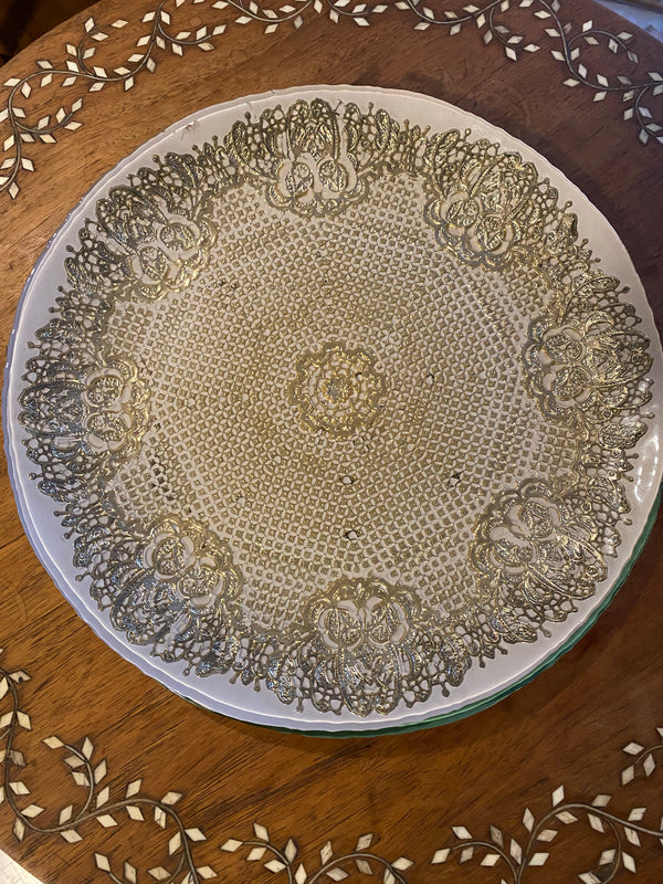 Large Glass Charger Plate
