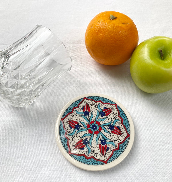 Ceramic Coasters - Blue Mandala